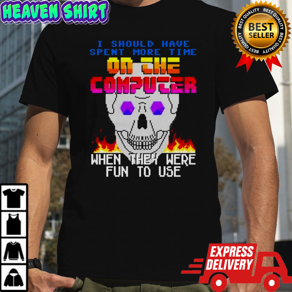 I Should Have Spent More Time On The Computer When They Were Fun To Use Skull T-shirt