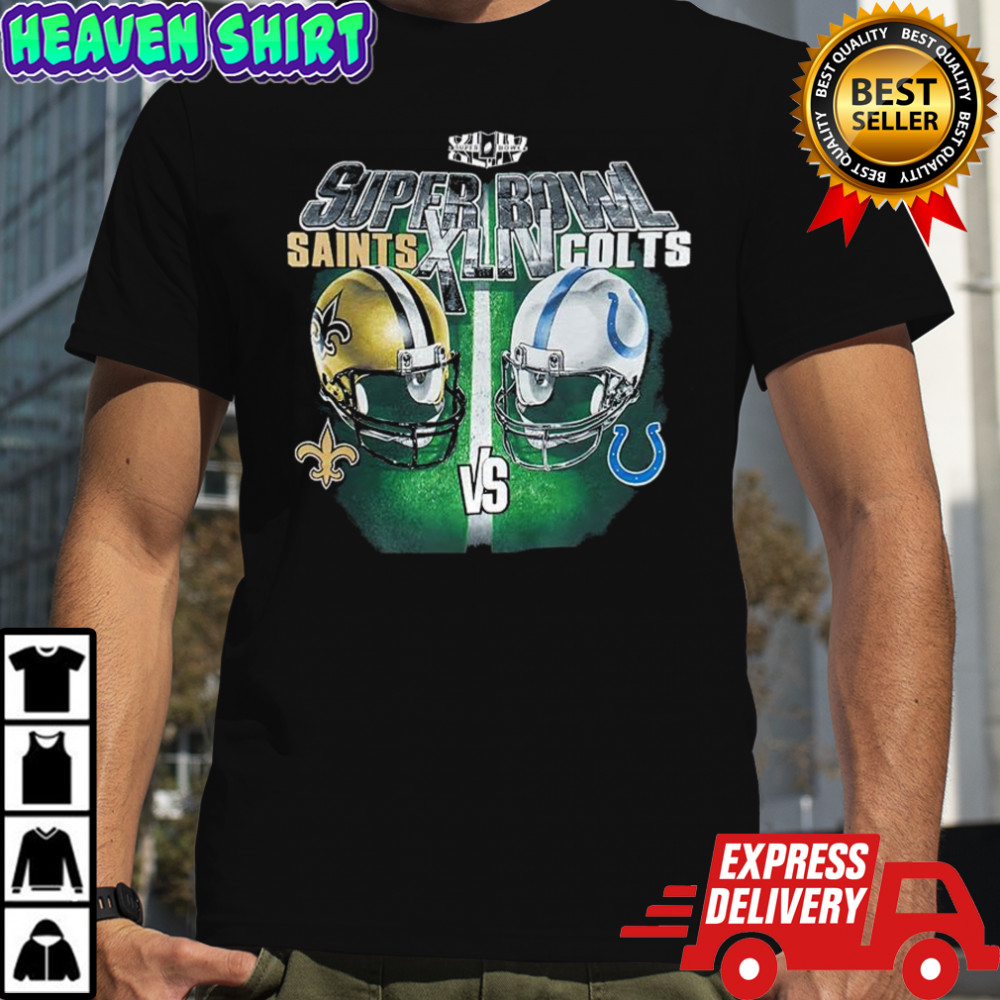 Indianapolis Colts vs New Orleans Saints Super Bowl XLIV retro shirt