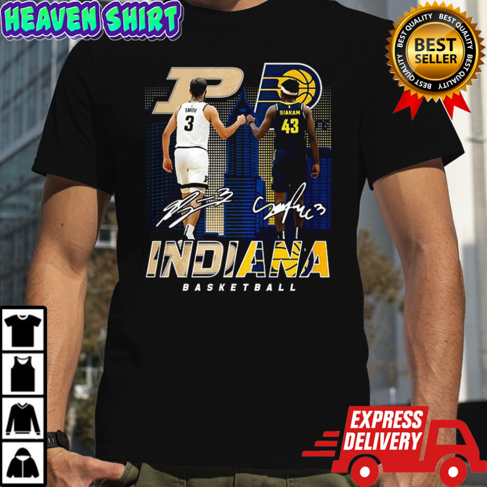 Jalen Smith touch hand Pascal Siakam Indiana Pacers basketball signature shirt