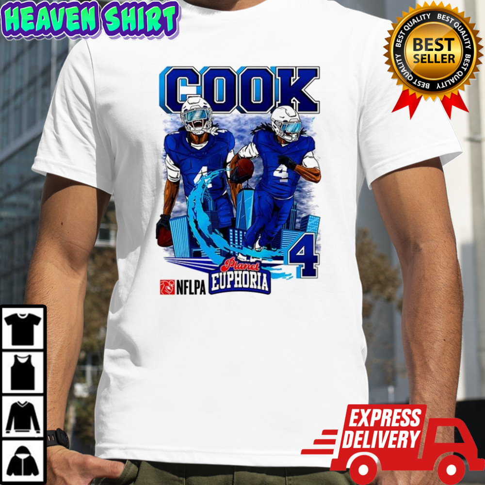 James Cook Buffalo Bills football number 4 skyline cartoon shirt