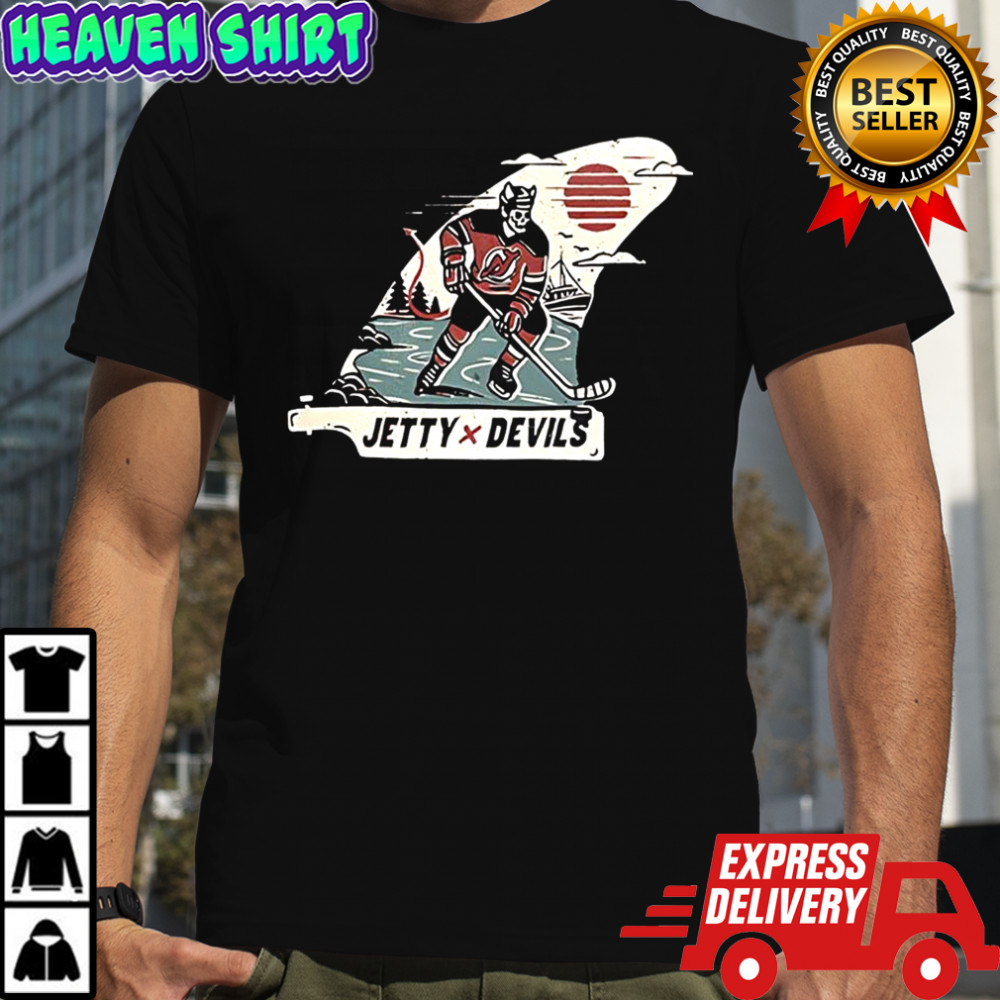 Jetty X New Jersey Devils NHL player skeleton vintage shirt