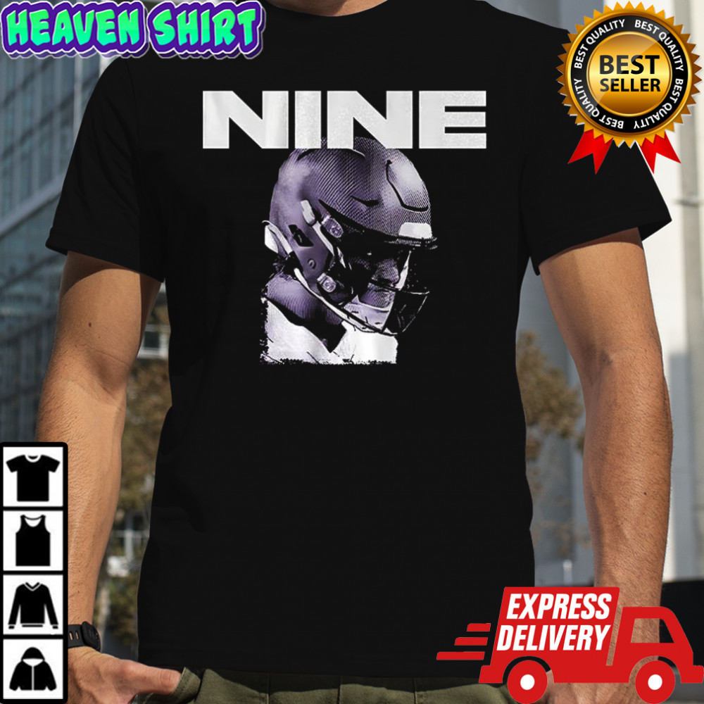 JJ McCarthy Minnesota Vikings football Nine big head shirt