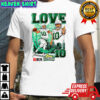 Jordan Love Green Bay Packers football number 28 skyline cartoon shirt
