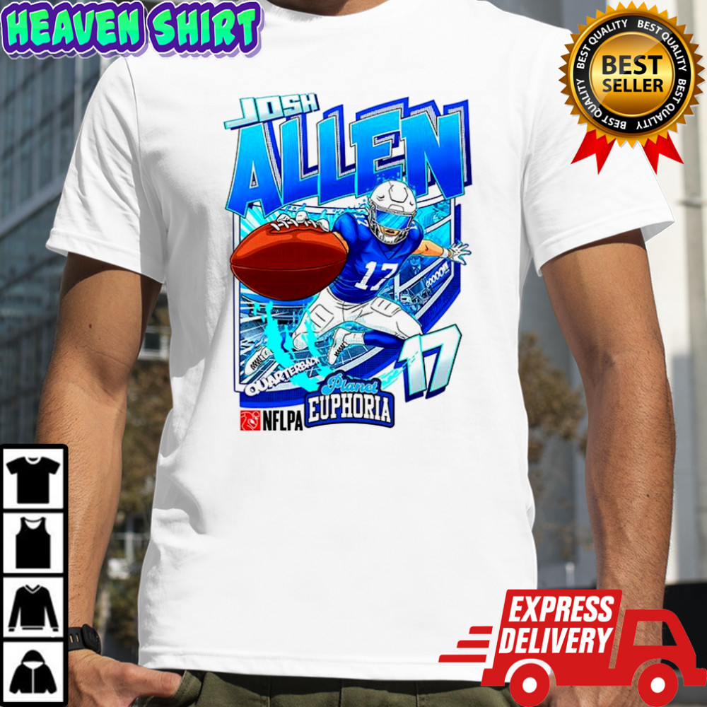 Josh Allen Buffalo Bills football quarterback number 17 goooo cartoon shirt