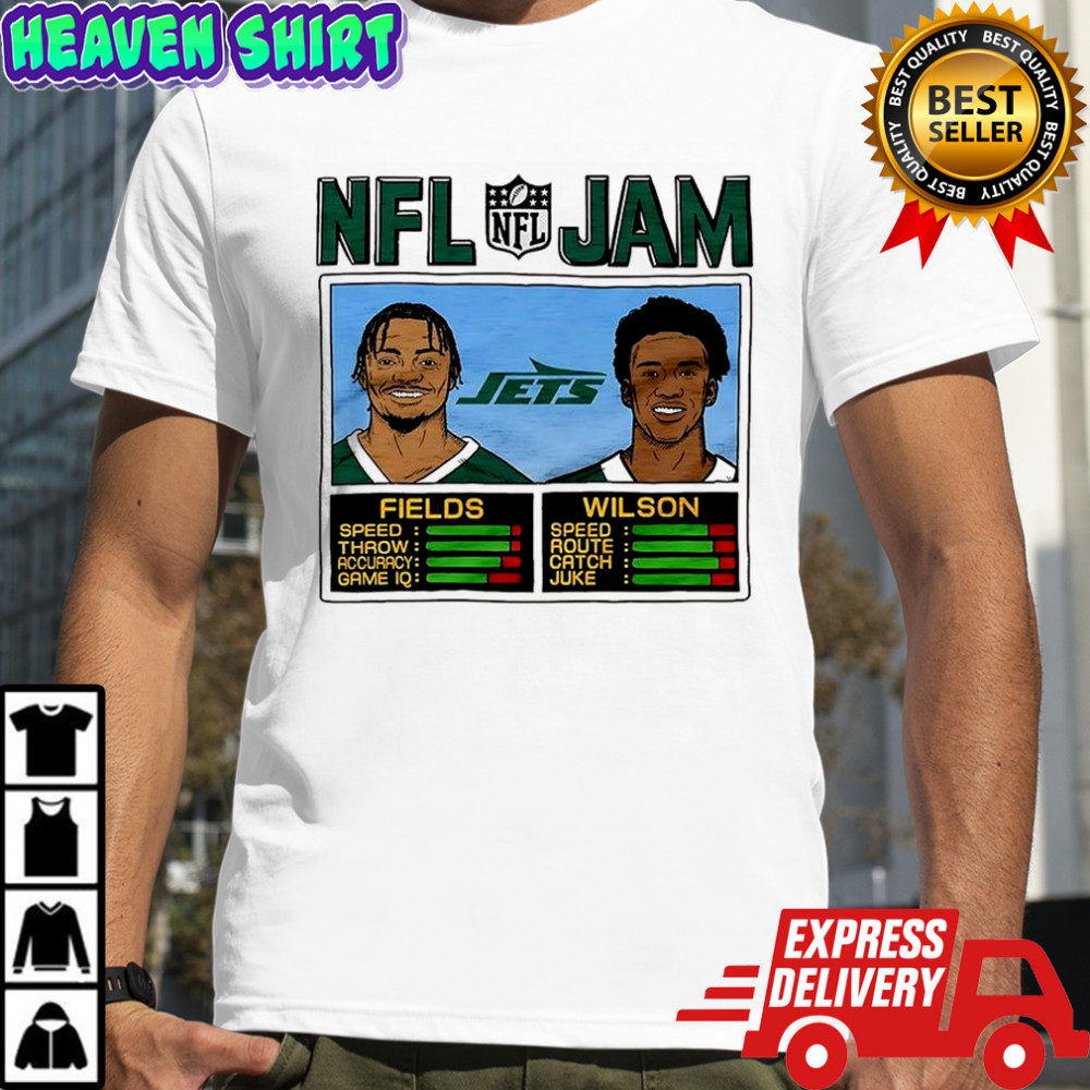 Justin Fields and Garrett Wilson New York Jets NFL Jam classic video game shirt