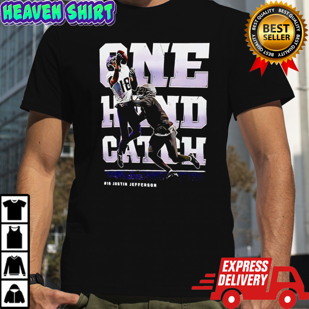 Justin Jefferson one hand catch Minnesota Vikings football shirt
