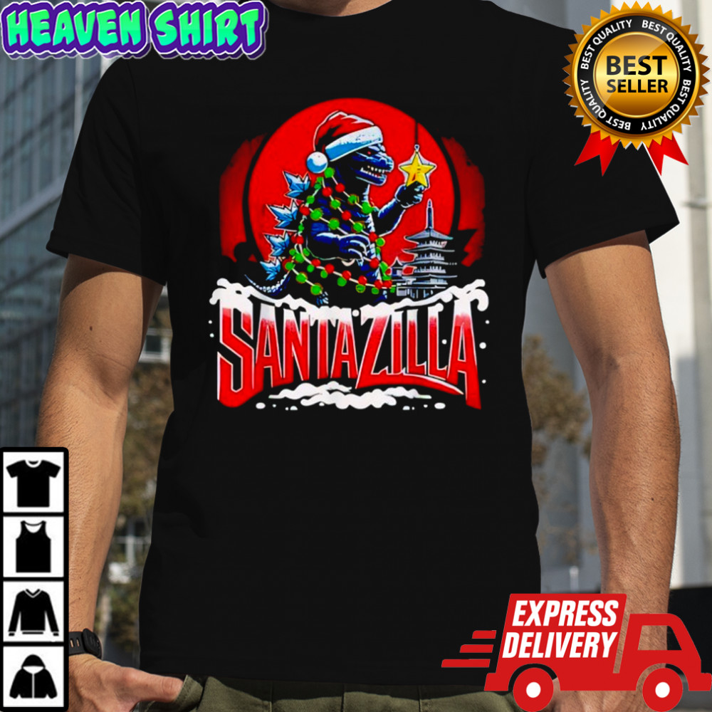 Kaiju Christmas Santazilla Japanese Monster Dinosaur shirt