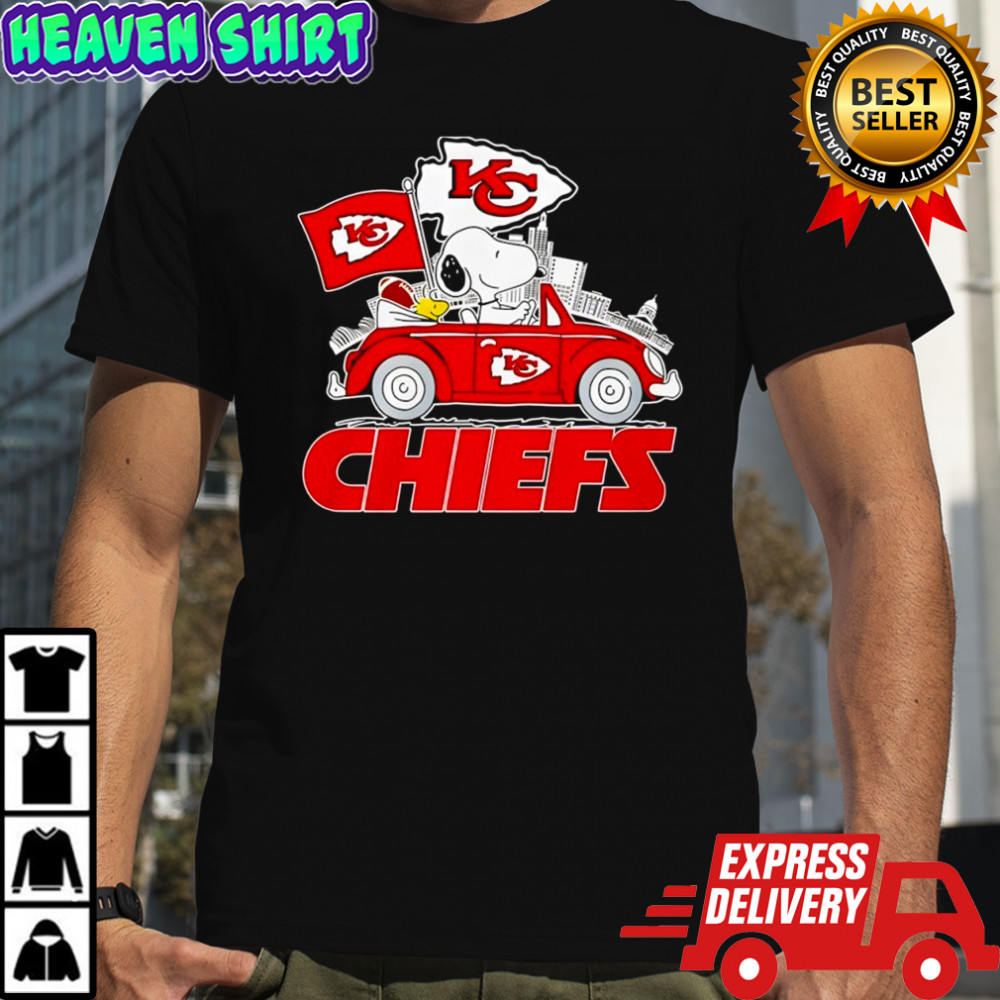 Kansas City Chief x Snoopy and Woodstock drive car shirt
