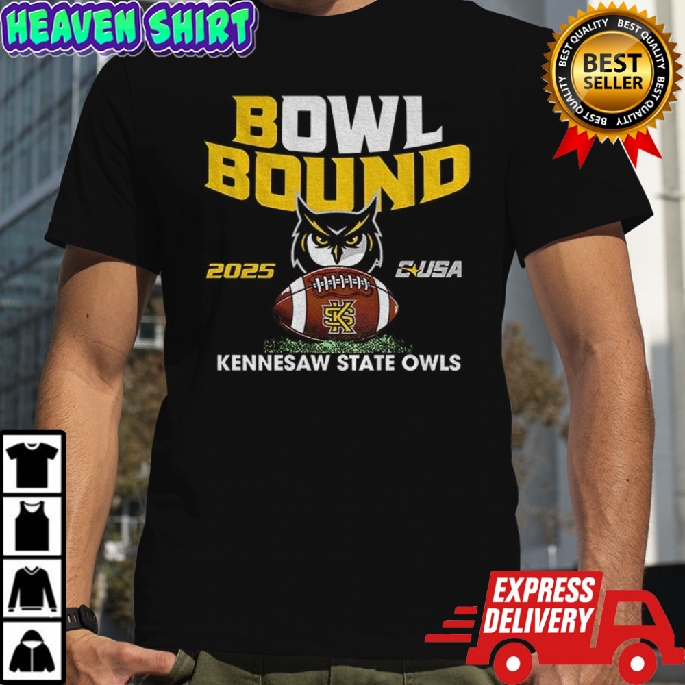 Kennesaw State Owls Football Bowl Bound 2025 USA cartoon shirt