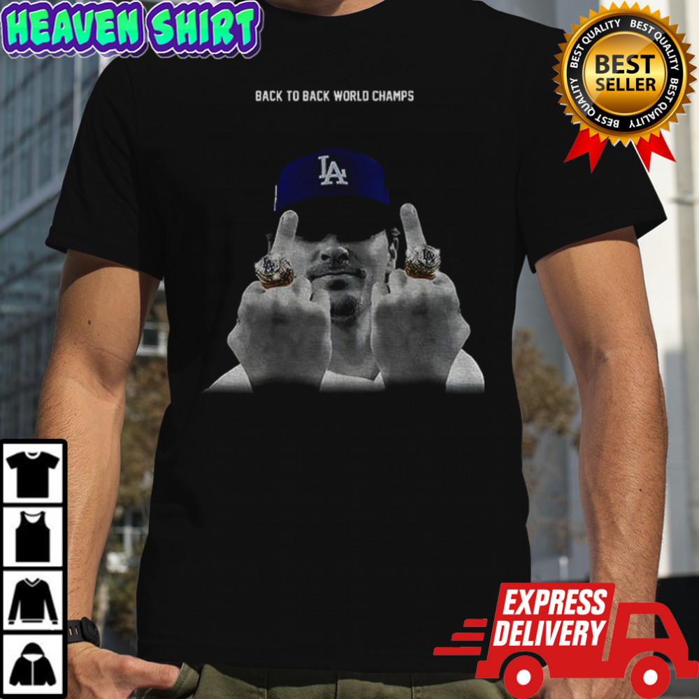 Kike Hernandez Back to Back World Series Champs 2025 Middle Finger Baseball shirt