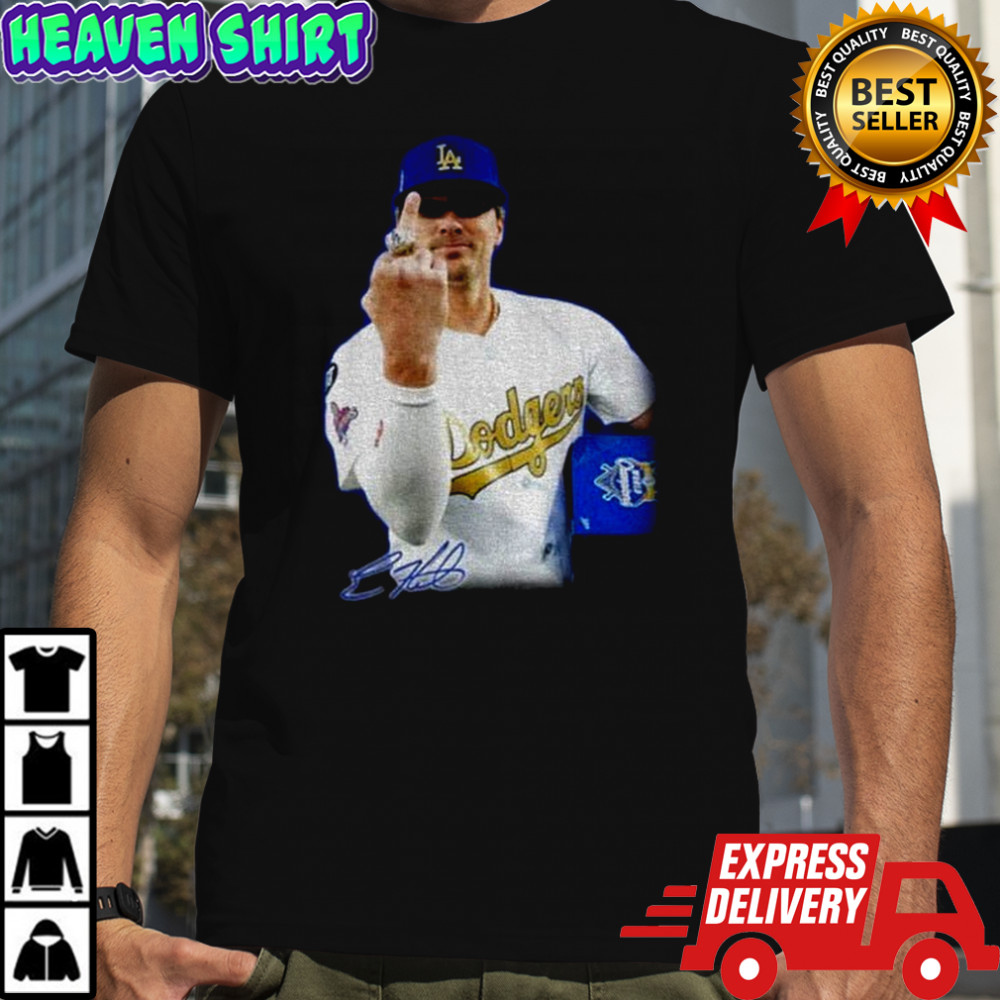 Kike Hernandez Middle Finger Meme signature Dodgers champion shirt