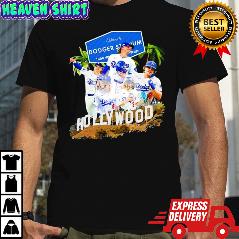 Kiké Hernandez welcome to Dodger Stadium Hollywood Los Angeles Baseball shirt