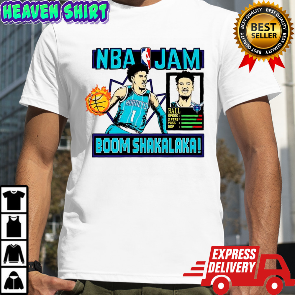 LaMelo Ball Charlotte Hornets NBA JAM Boom Shakalaka shirt
