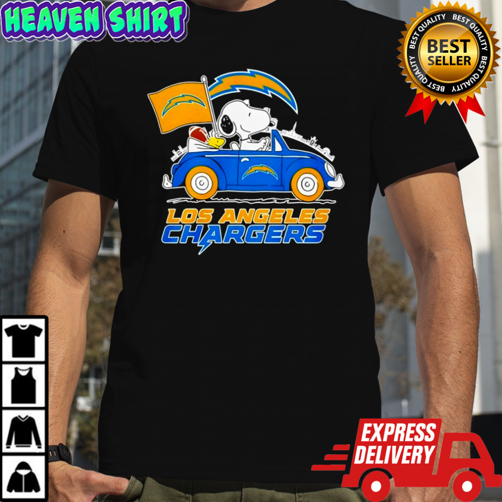 Los Angeles Chargers x Snoopy and Woodstock drive car shirt