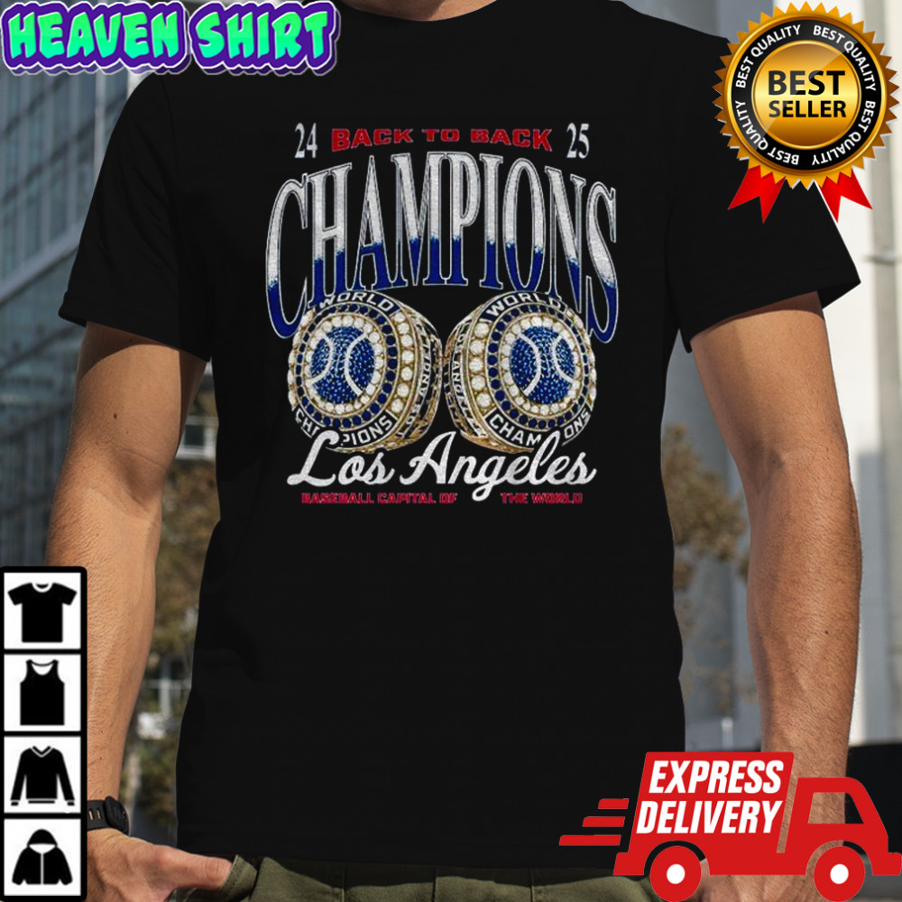 Los Angeles Dodgers 2024-2025 Back to back World Series Champions ring shirt