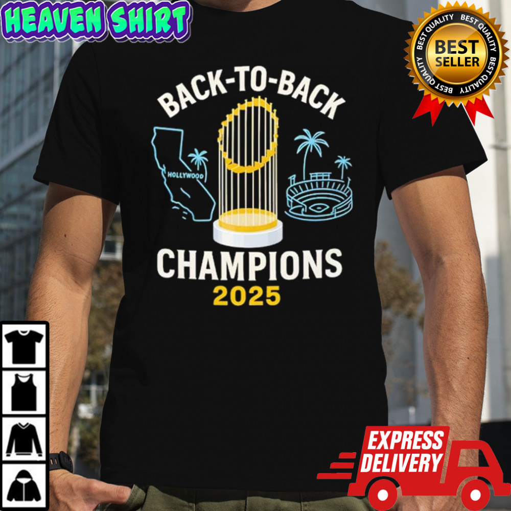 Los Angeles Dodgers back to back Champions 2025 Hollywood shirt
