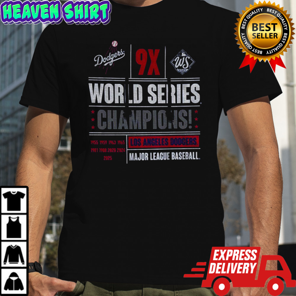 Los Angeles Dodgers Baseball 9X World Series Champions shirt