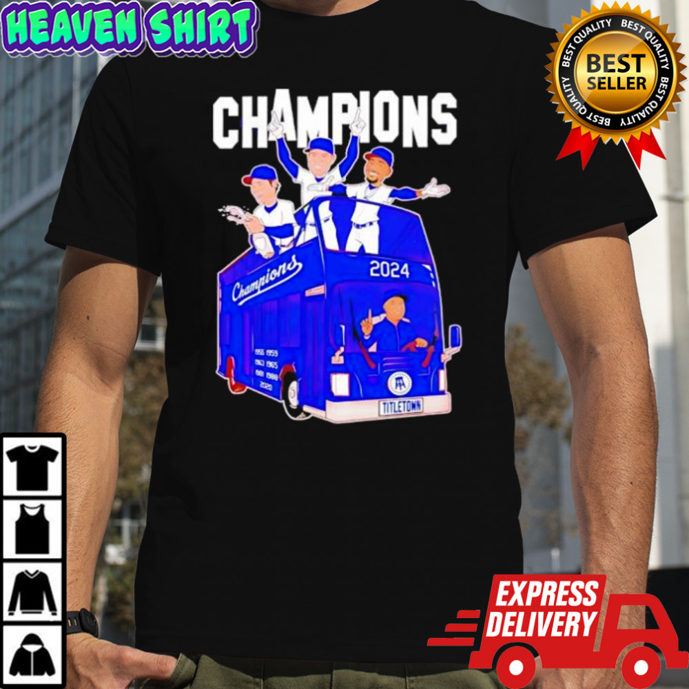 Los Angeles Dodgers Baseball World Champions parade bus shirt