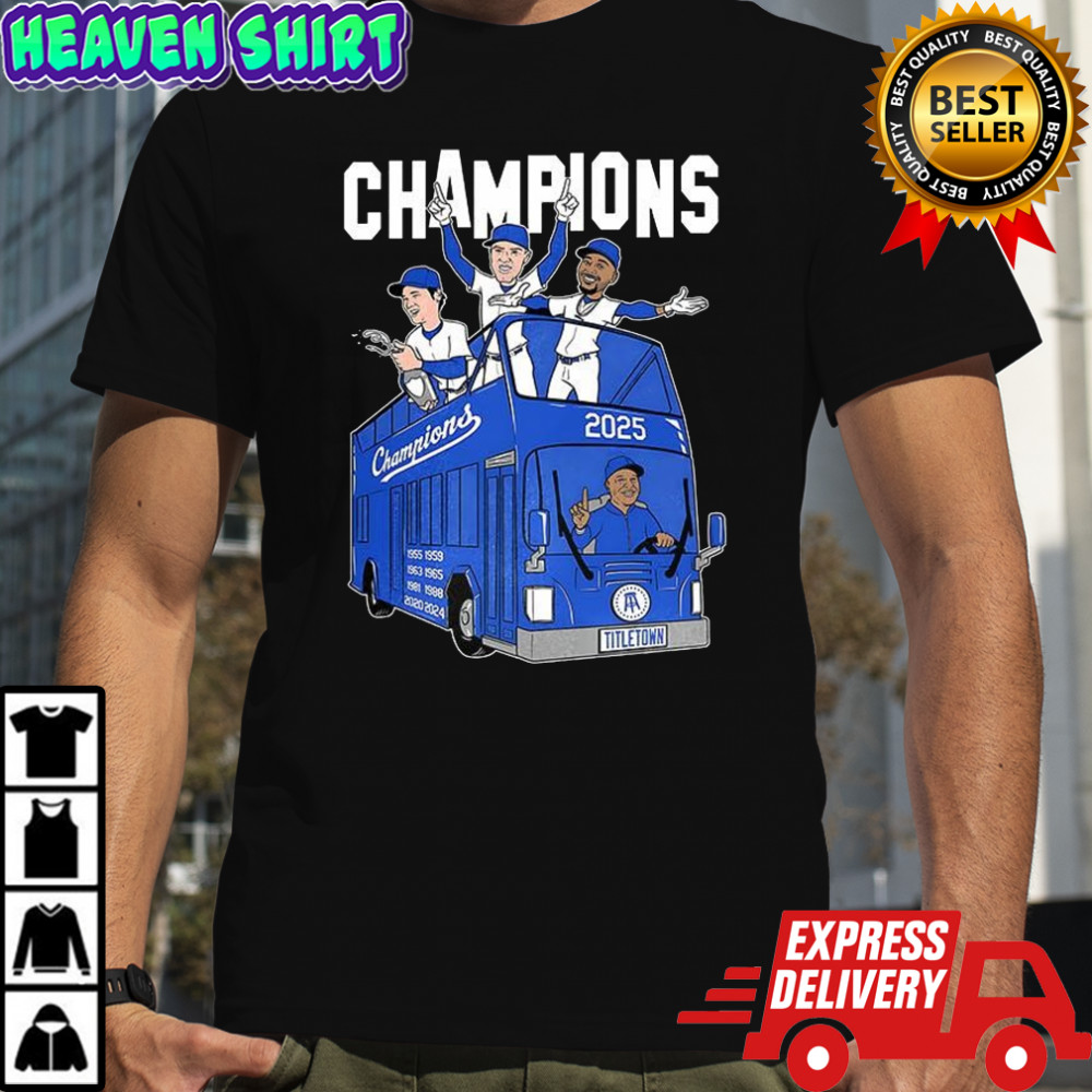 Los Angeles Dodgers caricature Titletown 2025 World Series Champions shirt