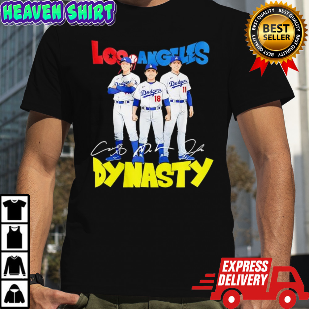 Los Angeles Dodgers Dynasty players signatures shirt