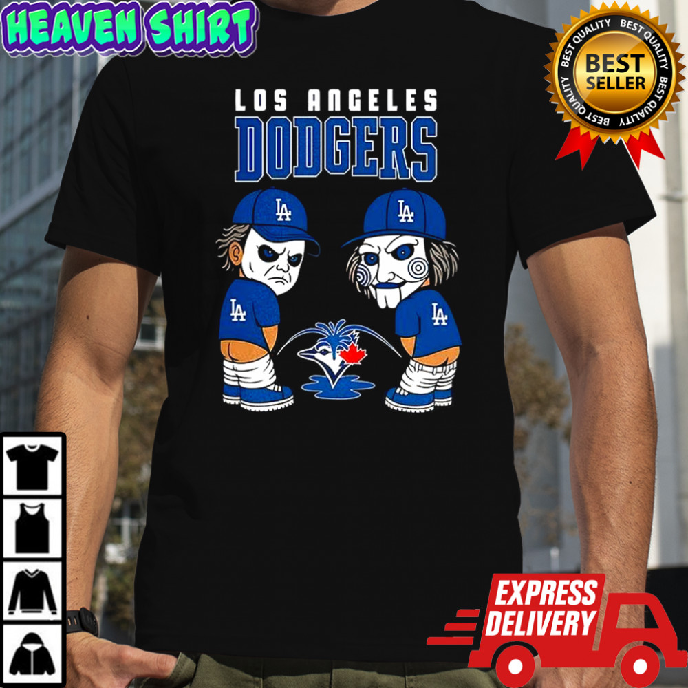 Los Angeles Dodgers peeing Toronto Blue Jays Halloween shirt