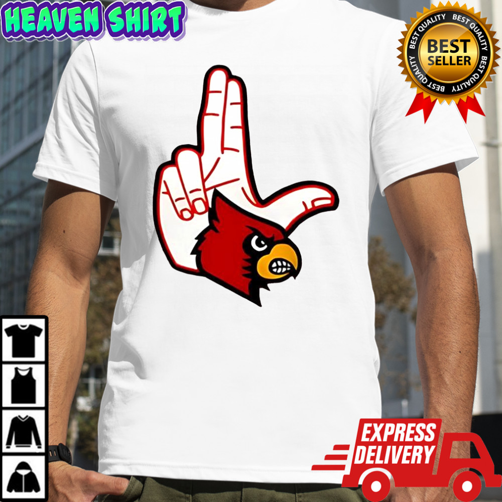 Louisville Cardinals football L hand sign 2025 mascot shirt