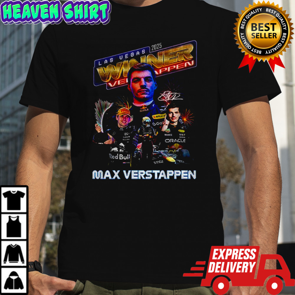Max Verstappen Las Vegas Grand Prix 2025 Red Bull Racing signature graphic shirt