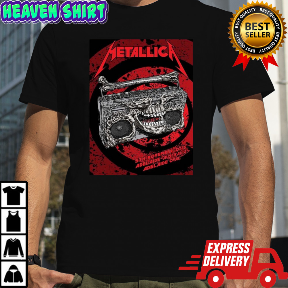 Metallica M72 November 5 2025 Adelaide Australia Adelaide Oval Shirt
