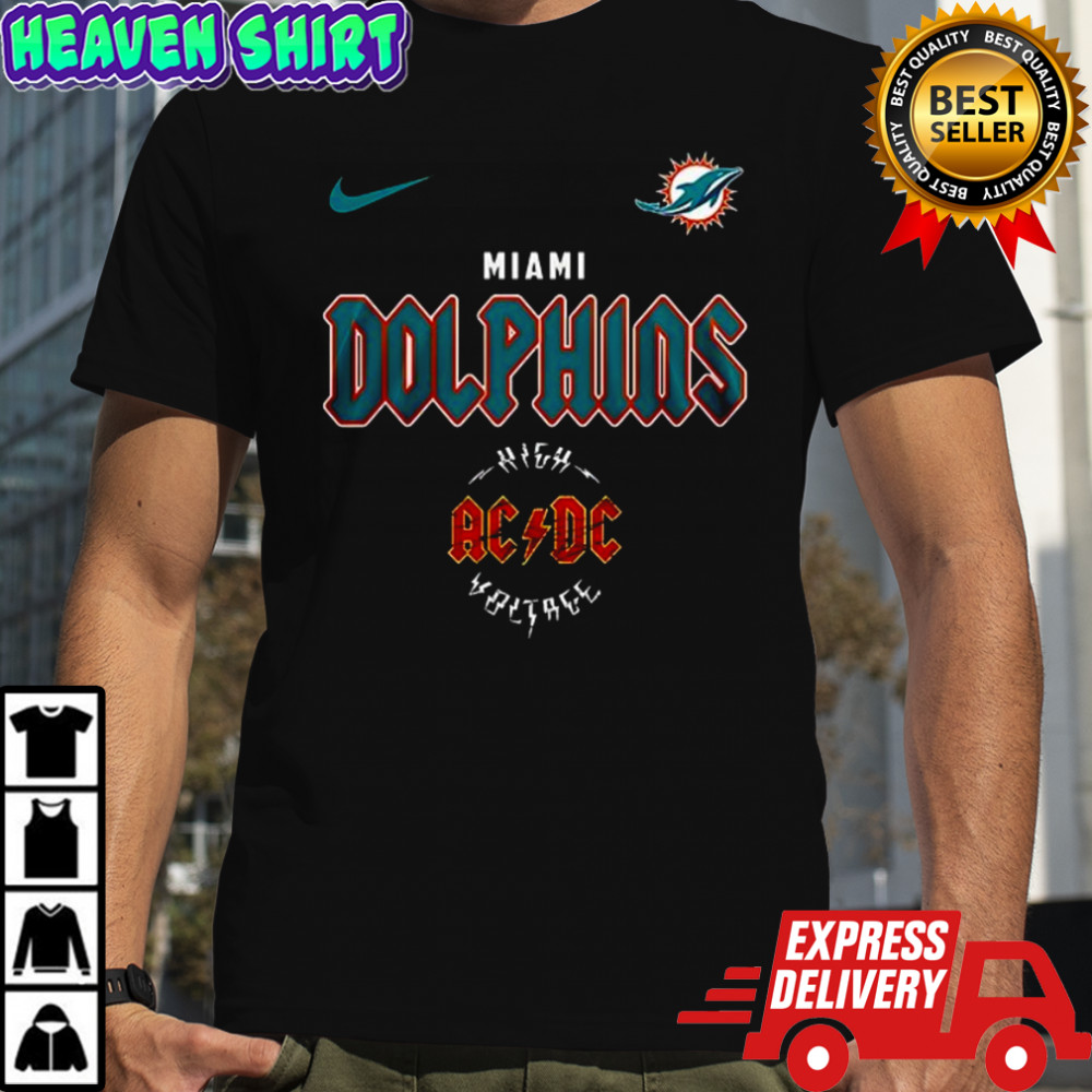 Miami Dolphins AC DC Highway To Hell go Fins graphic shirt