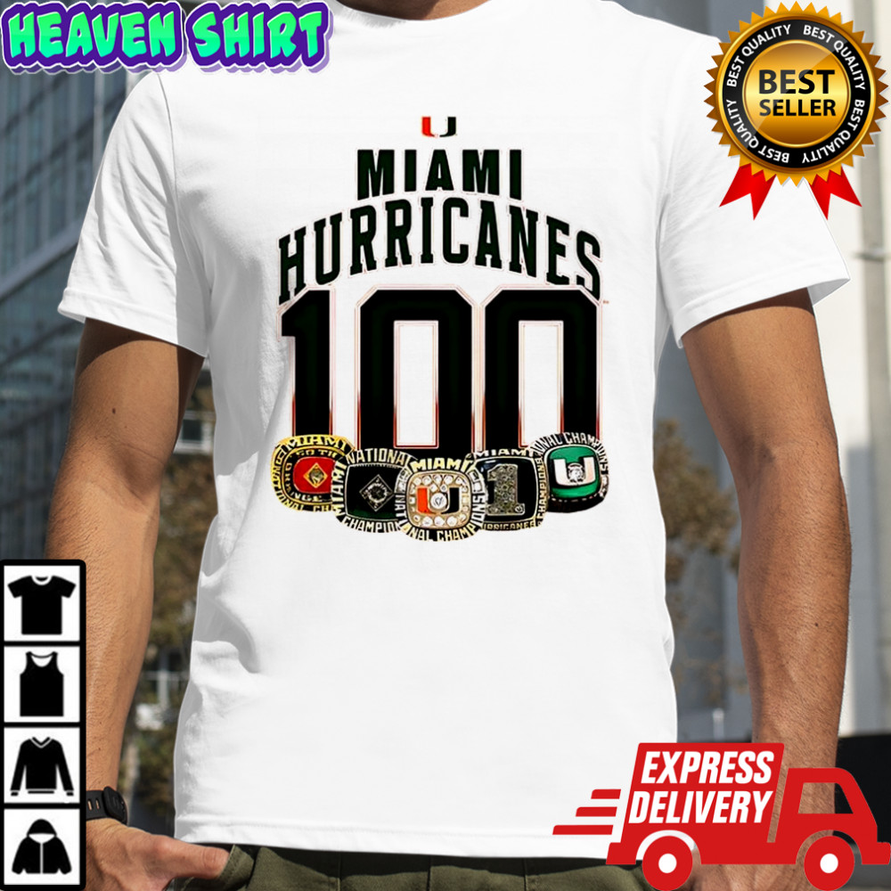 Miami Hurricanes 100 Ring shirt