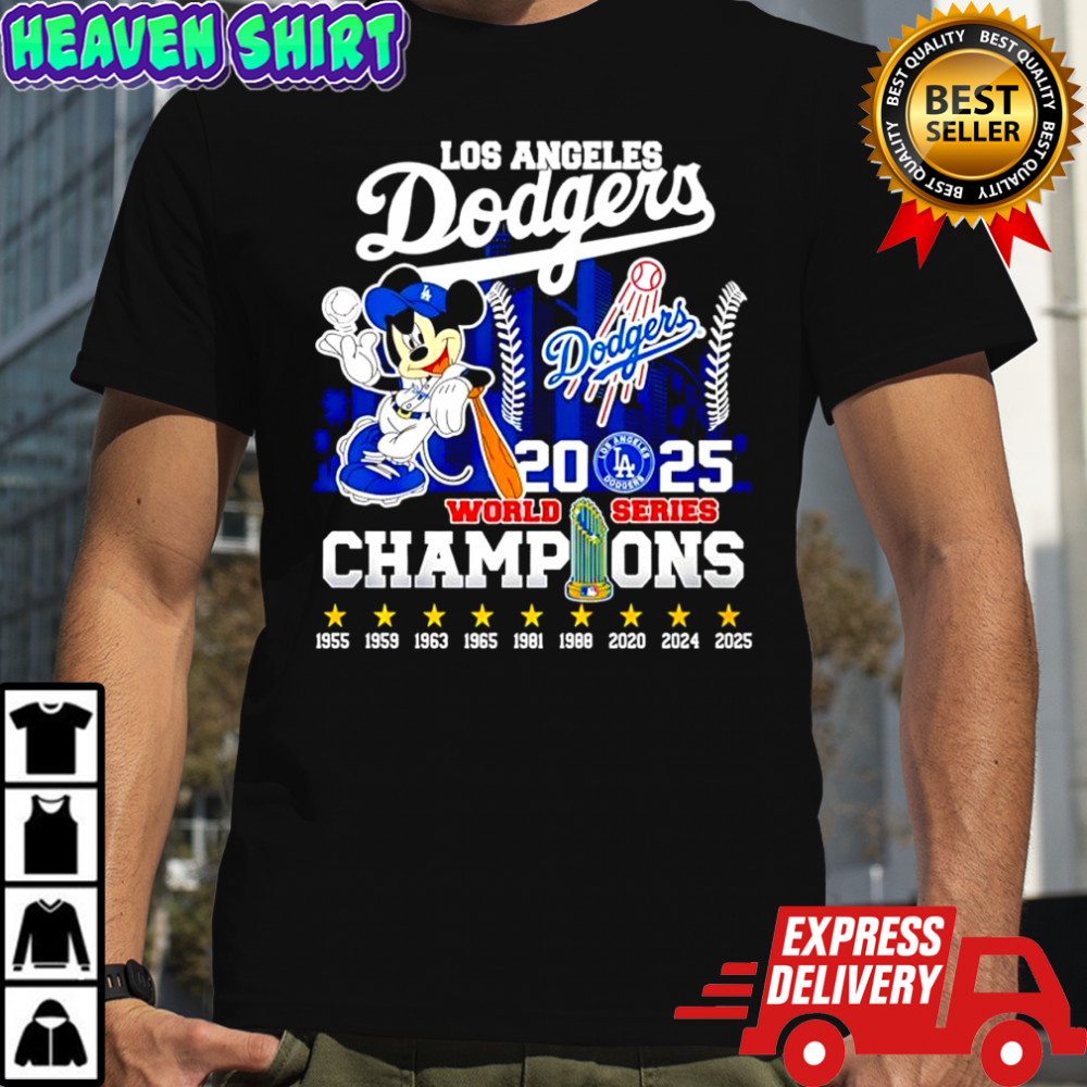 Mickey Mouse X Los Angeles Dodgers World Series Champions 2025 shirt