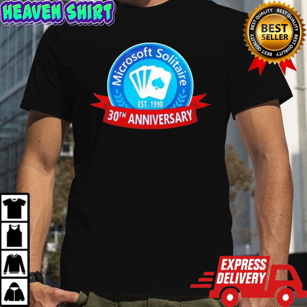Microsoft Solitaire 30th Anniversary logo shirt
