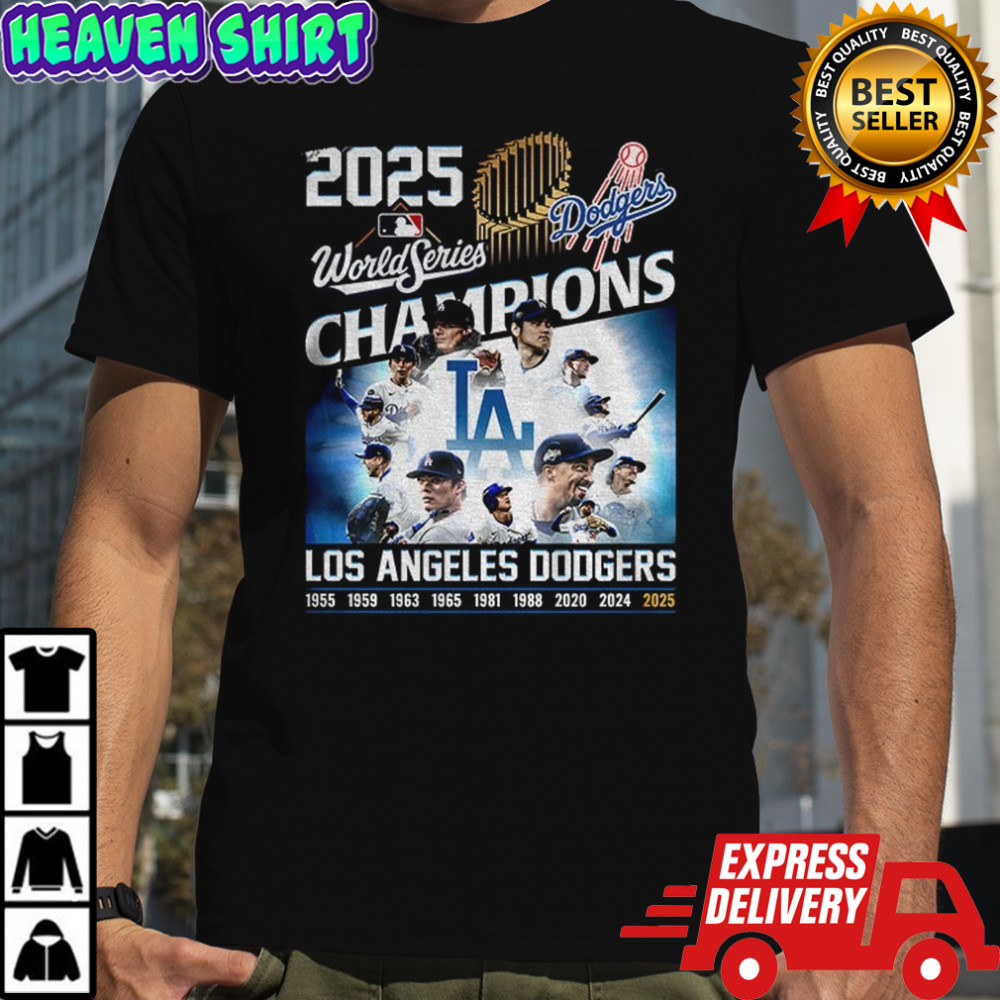 MLB Los Angeles Dodgers 1955 2025 World Series Champion Baseball Los Angeles fan gift shirt