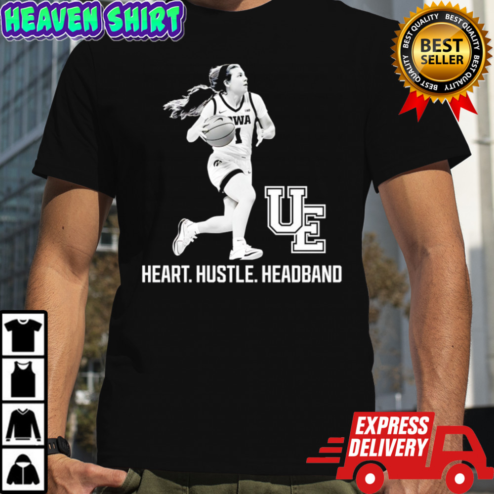 Molly Davis Iowa Hawkeyes women’s basketball UE heart hustle headband shirt