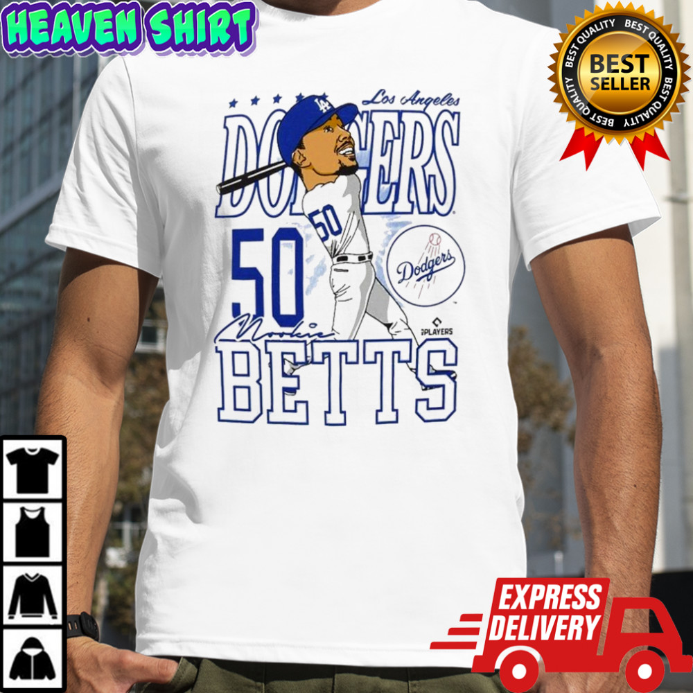 Mookie Betts Los Angeles Dodgers Caricature Player T-shirt