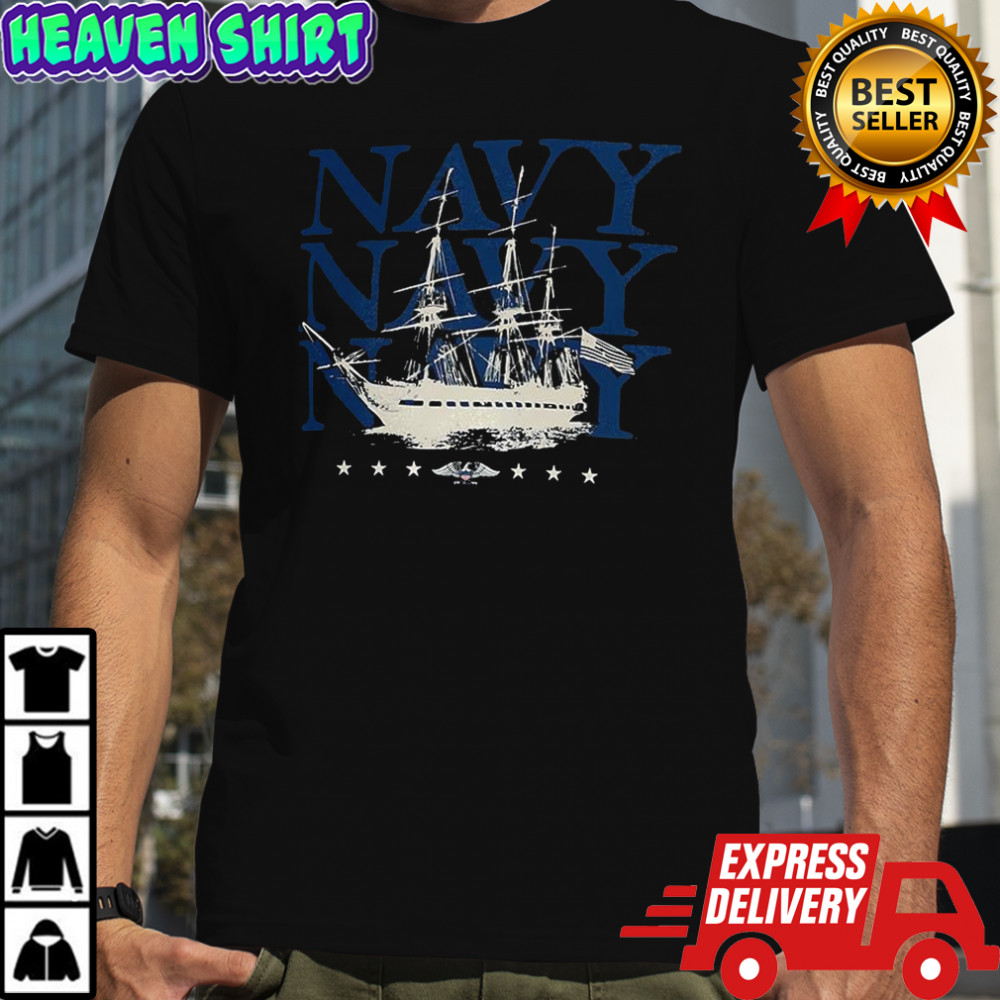 Navy Midshipmen Under Armour 250th anniversary sailboat silhouette shirt