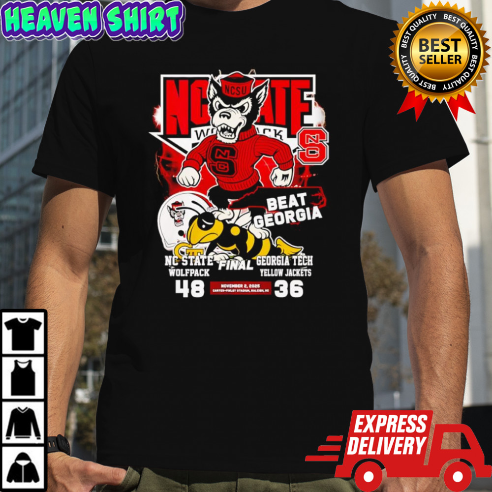 NC State Wolfpack Beat Georgia Tech Yellow Jackets Mascot Shirt