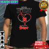 Never Underestimate A Nurse Who Understands Football And Loves Nebraska Cornhuskers Stethoscope Heart T-shirt