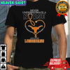Never Underestimate A Nurse Who Understands Football And Loves Texas Longhorns Stethoscope Heart T-shirt