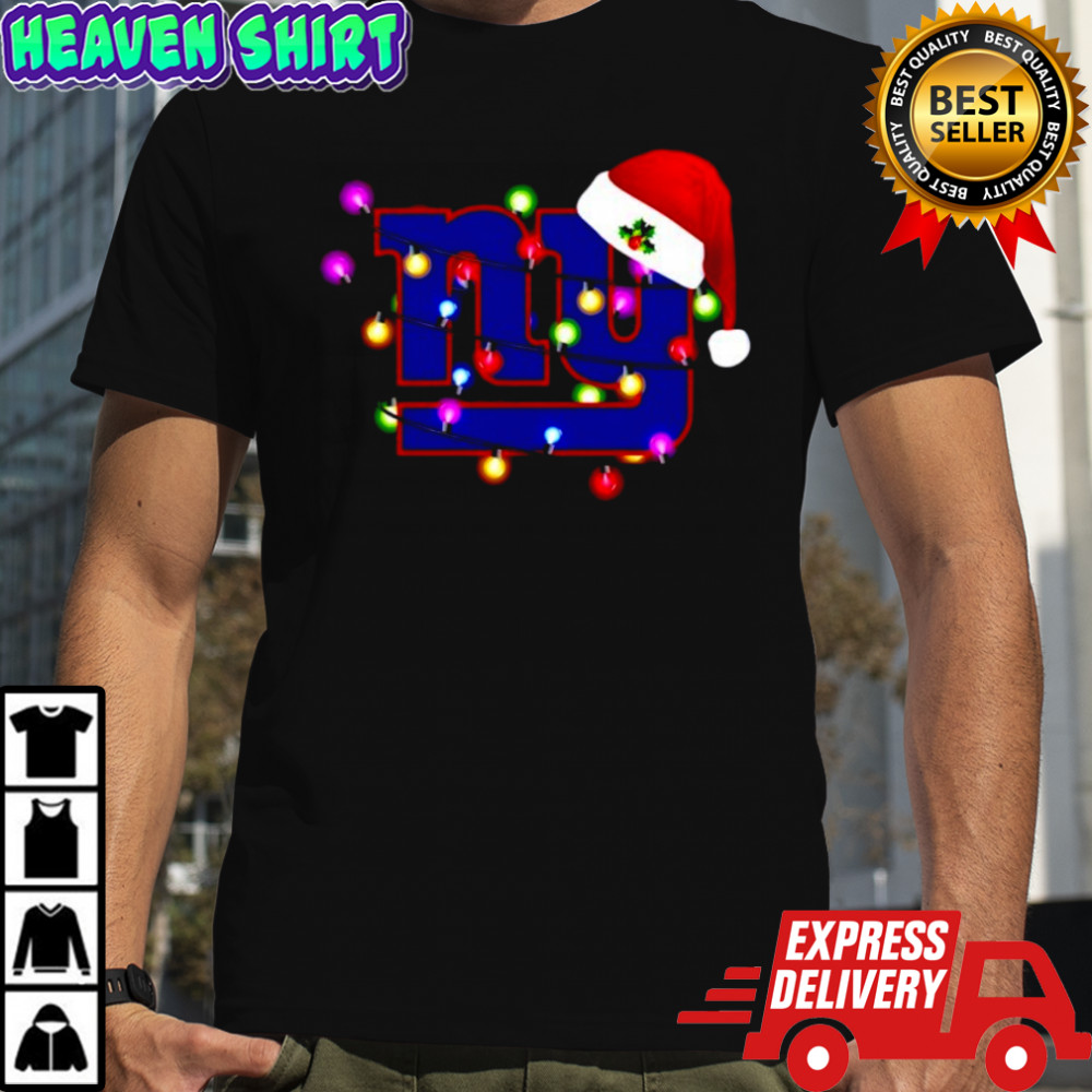 New York Giants Santa Hat Holiday Christmas shirt
