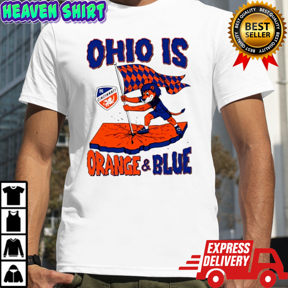 Ohio is Orange and Blue FC Cincinnati mascot flag shirt