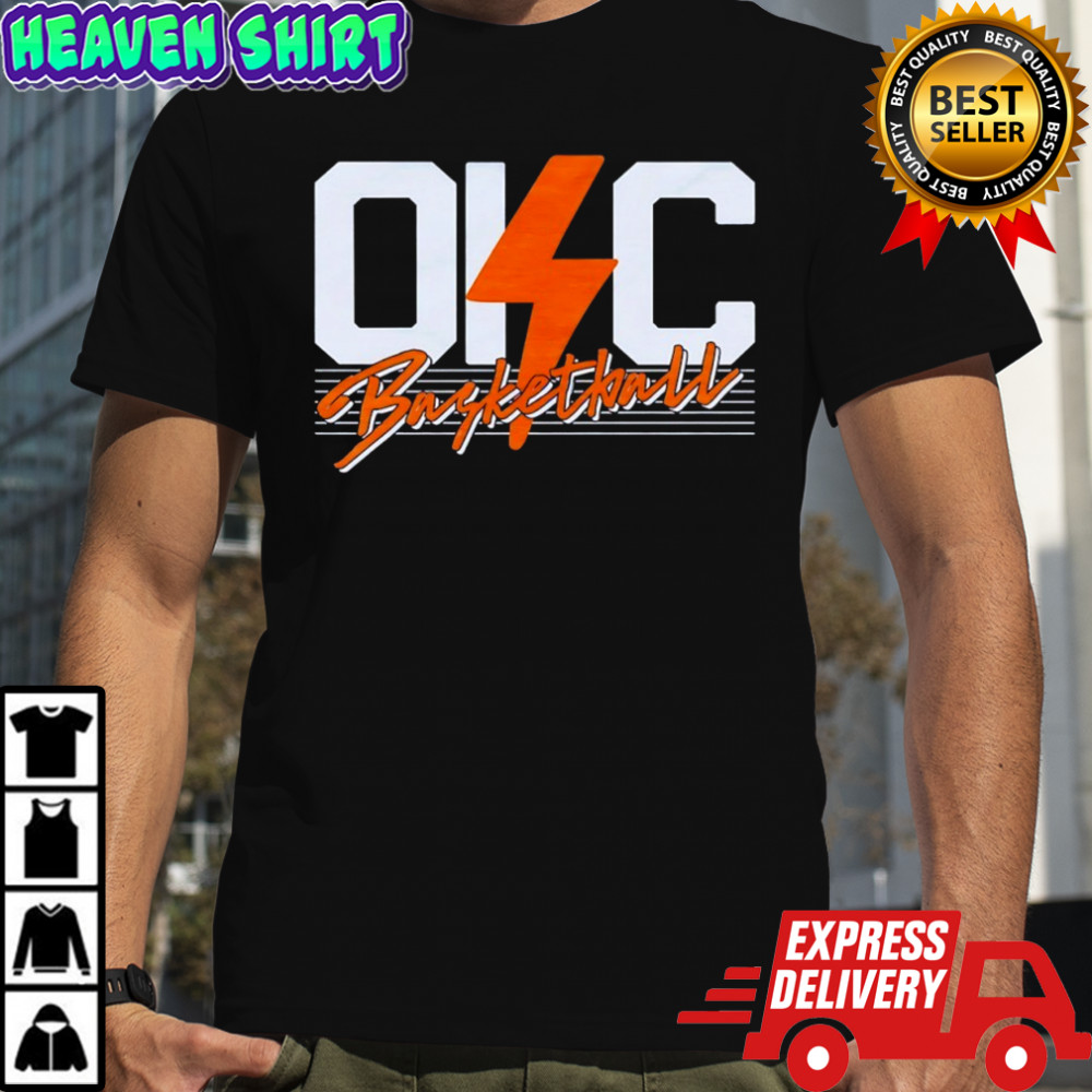 Oklahoma City Thunder basketball lightning shirt