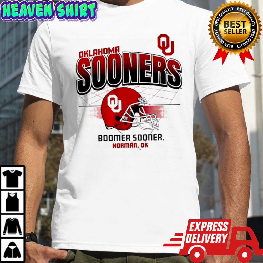 Oklahoma Sooners Helmet Grid Football shirt
