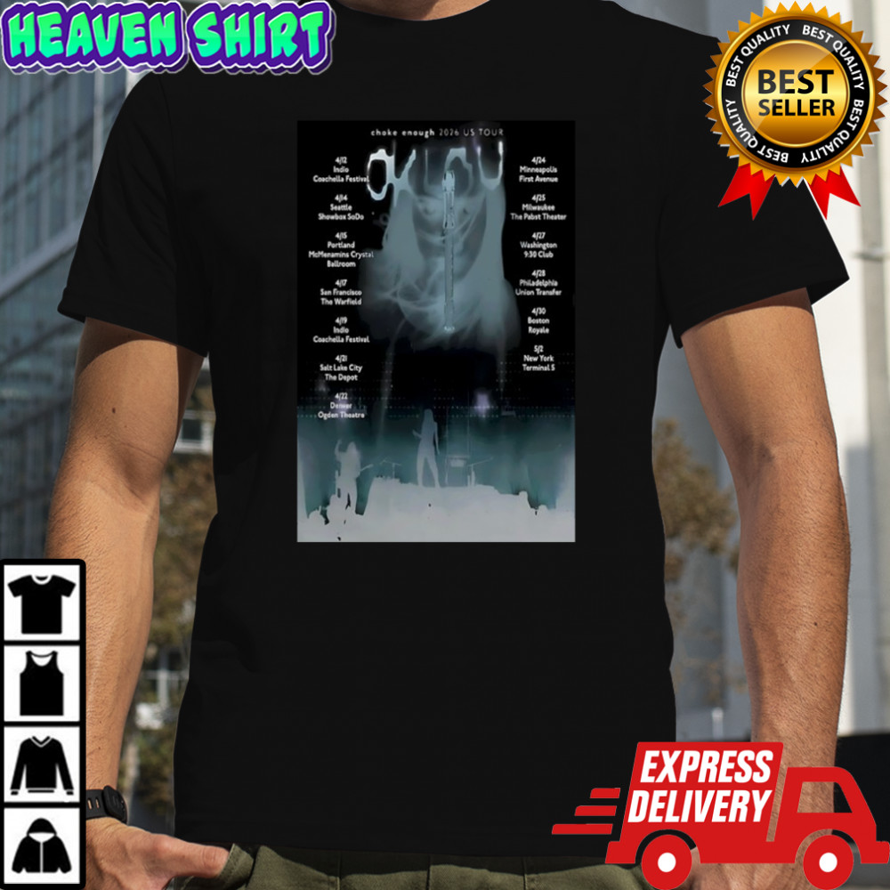 Oklou event choke enough 2026 US tour poster shirt