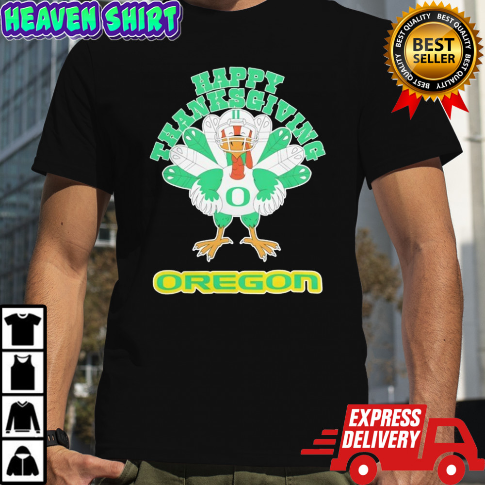 Oregon Ducks Happy Thanksgiving Turkey shirt