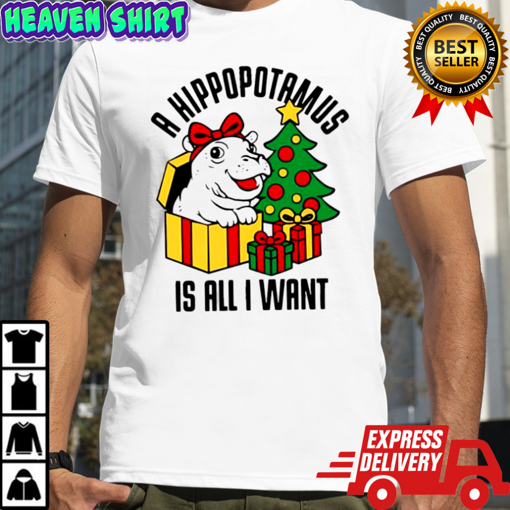 Original A hippopotamus is all I want Christmas shirt