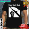 Paper beats rock hand hand shirt