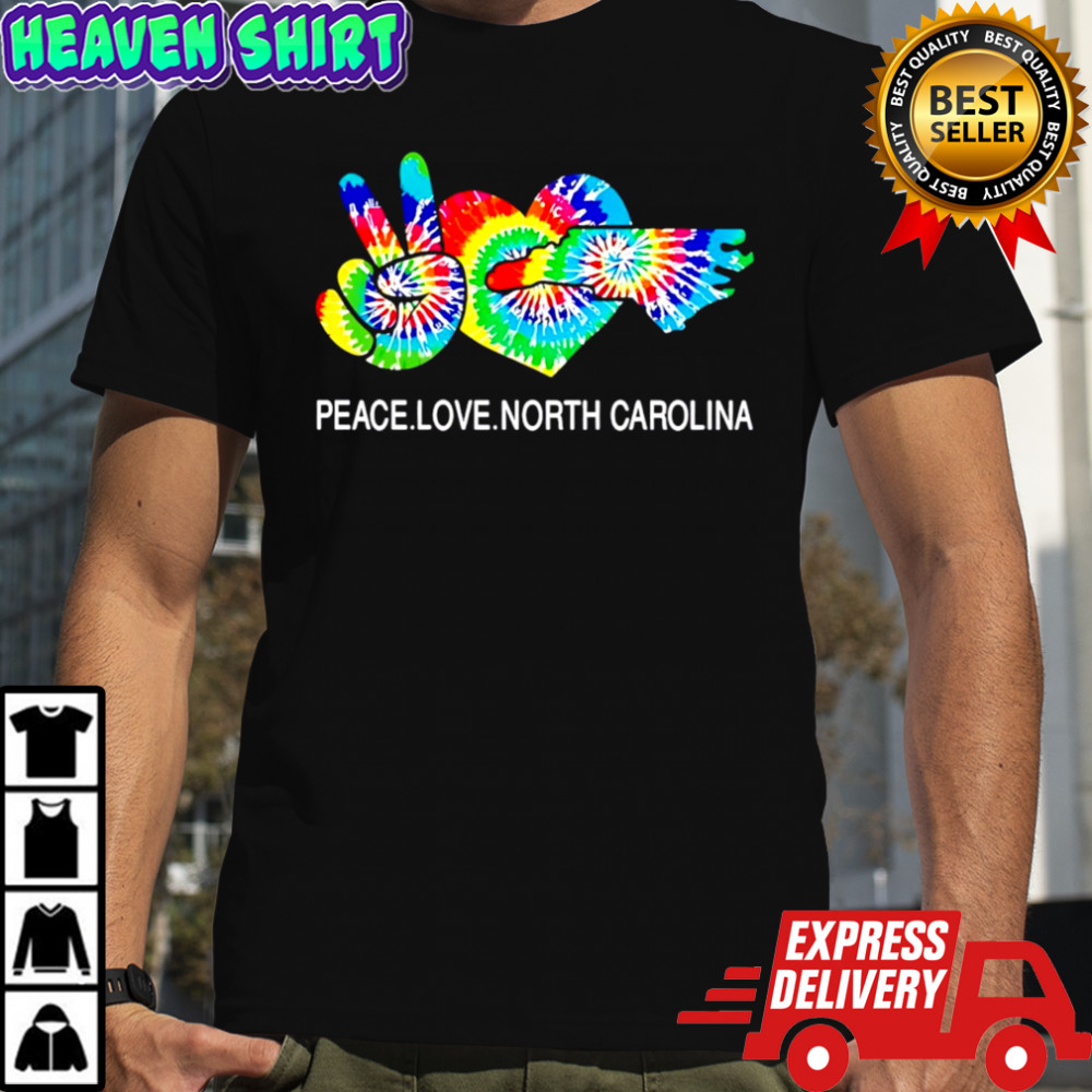 Peace Love North Carolina pride shirt