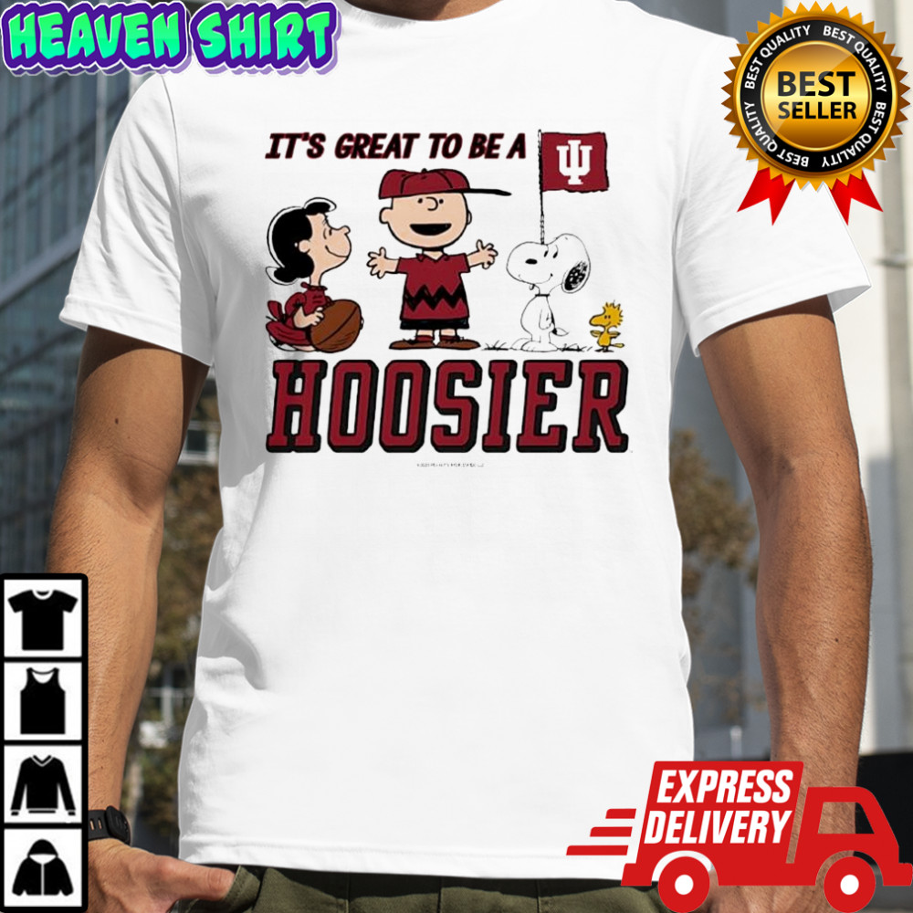 Peanuts Characters x Indiana Hoosiers It’s Great To Be A Hoosier shirt