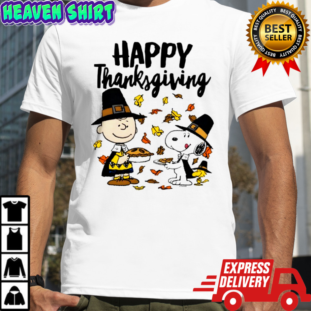 Peanuts Happy Thanksgiving Charlie Snoopy Woodstock shirt